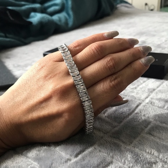 🪞 link baguette tennis bracelet - Picture 6 of 9